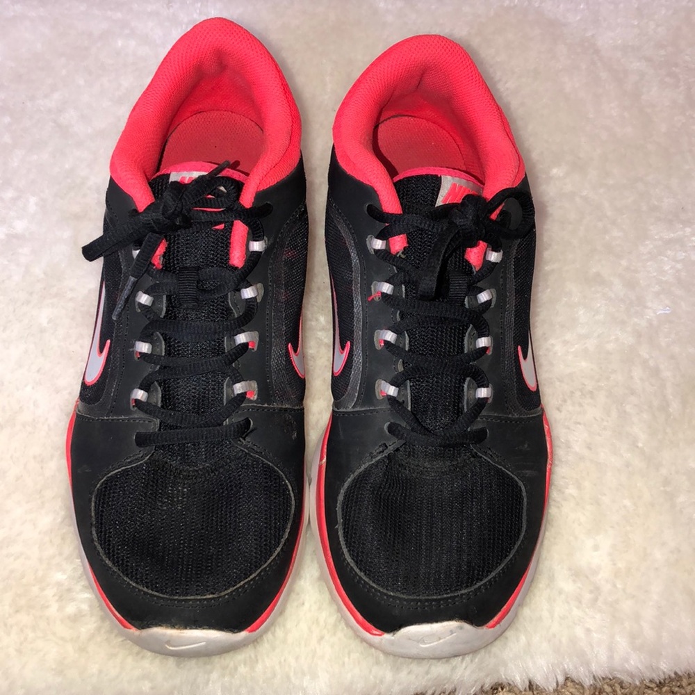 Pink and Black Nike Running Shoes